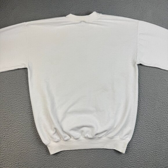 Vintage Covered Bridge Festival Sweatshirt Men's Medium White Indiana Crewneck - Picture 5 of 13